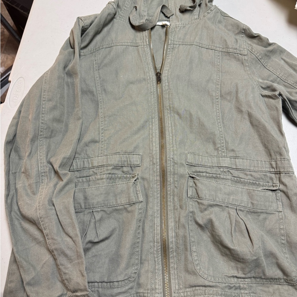 Maurices women’s Hooded Field Jacket in Olive‎